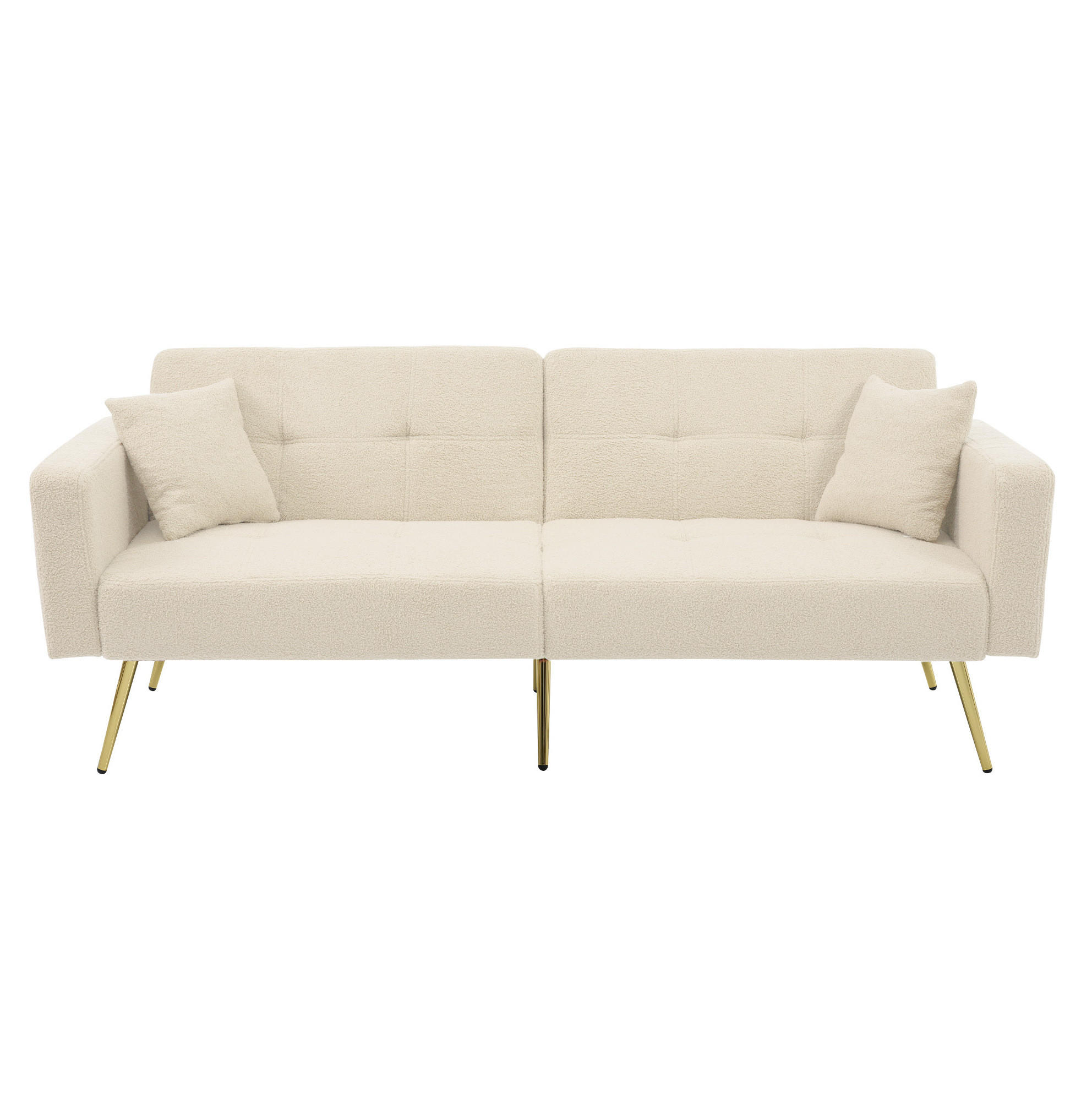 SCHLAFSOFA aus Sherpa 175x64x72 cm in Beige mit Schlaffunktion - Beige, Textil (175/72/64cm) - Modfu