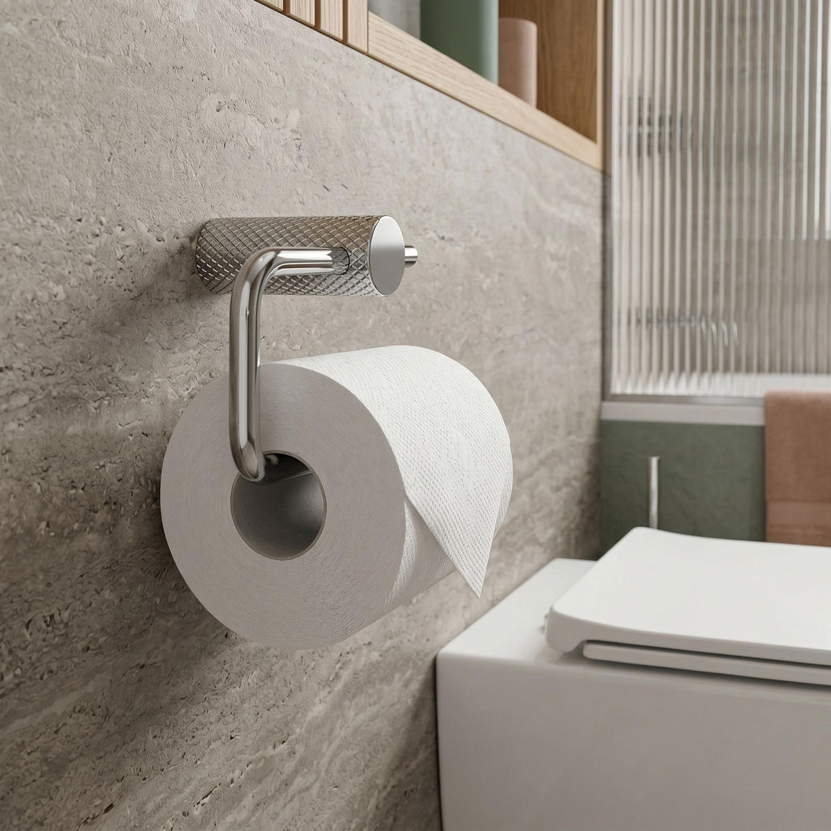 HALTER Für Toilettenpapier Rea A62309 Otto Chrome - Chromfarben, Metall (14/9.5/7cm) - REA