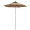 SONNENSCHIRM Mit Holzmast Taupe 196/231 Cm - Taupe, Holz (196/196cm) - vidaXL