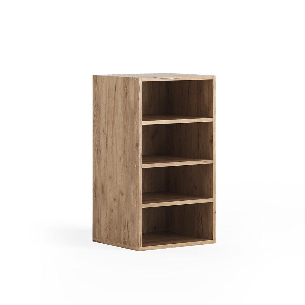 SKLADIŠČNA POLICA Rula, Zlati hrast z močjo, 40 x 81.6 cm - medeni hrast, leseni material (40/350/35cm) - Vicco