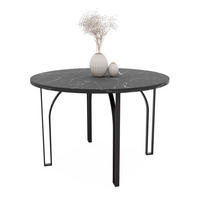AUSZIEHTISCH ASTRO 100/76 cm, Schwarz / Grau - Schwarz/Grau, Holzwerkstoff/Metall (100/100/76cm) - Idohome