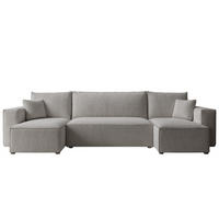 WOHNLANDSCHAFT Adara Schlaffunktion - Grau, Holzwerkstoff/Textil (312/83/145cm) - Fun Möbel