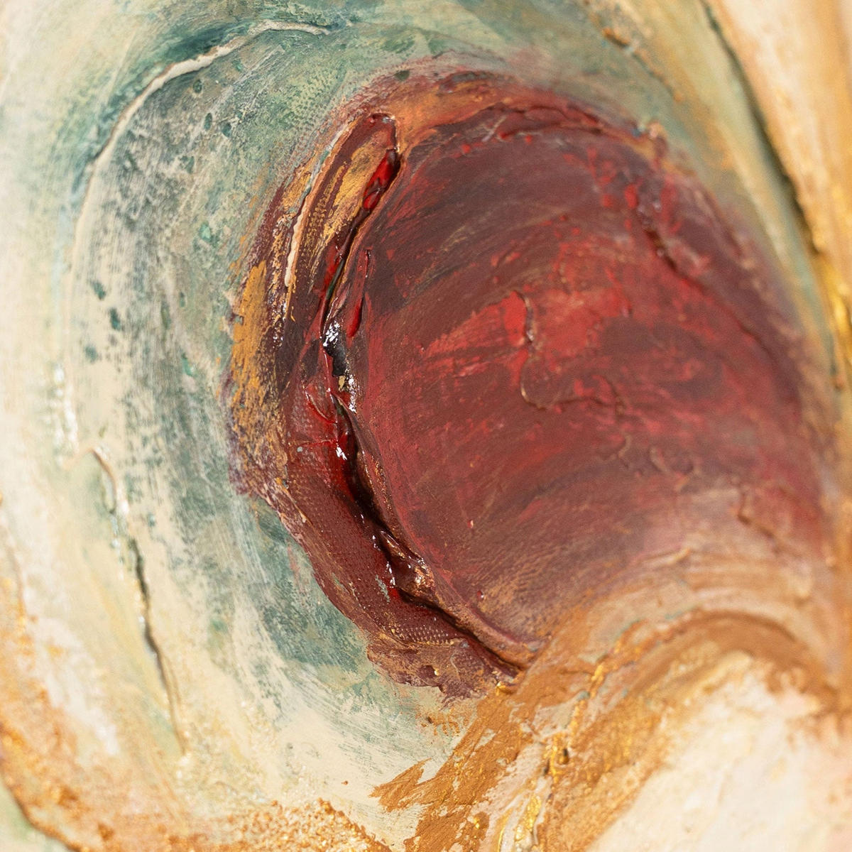 GEMÄLDE Blumige Energie Schattenfugenrahmen Eichefarben 120x80 cm - Eichefarben, Holz (120/80cm) - YS-art gallery