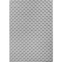 TEPPICH Flachgewebe LANGAU in Silber, mit Schachbrettmuster, 120 x 170 cm - Silberfarben, Textil (120/170cm) - KADIMA DESIGN