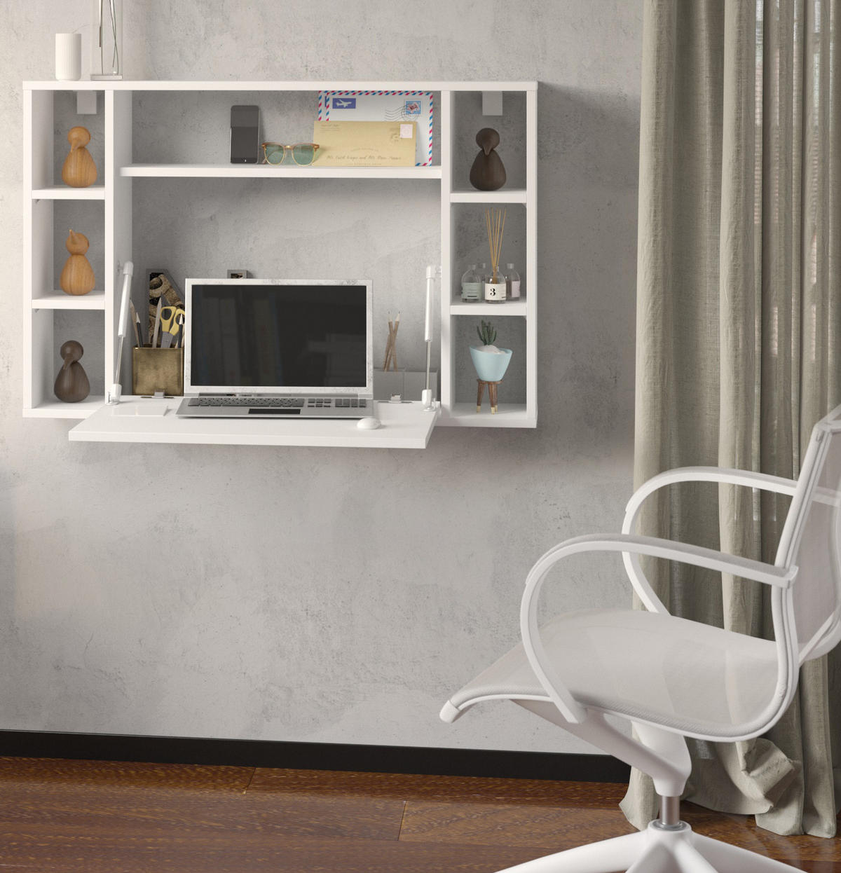 SCHREIBTISCH Weiß 94/62/62 - Weiß, Holzwerkstoff (62/94/62cm) - RAUMHIRSCH FURNITURE
