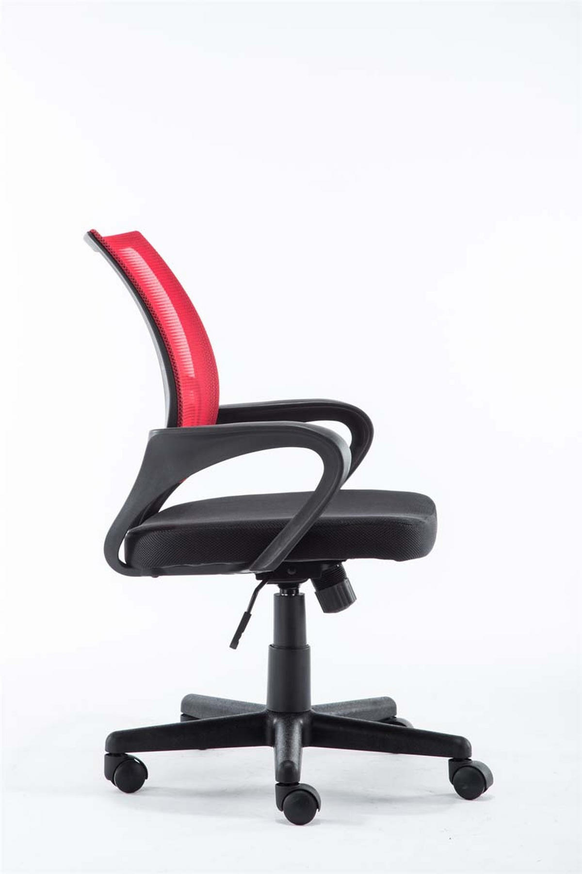 BÜROSTUHL Genf mit Netzbezug, Rot - Rot, Kunststoff/Textil (56/100/54cm) - TPFLiving