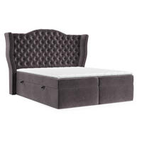 BOXBETT Royal Braun 160/200 cm im Samtstoff - Schwarz/Braun, Holz/Holzwerkstoff (160/200cm) - Maison de Reve