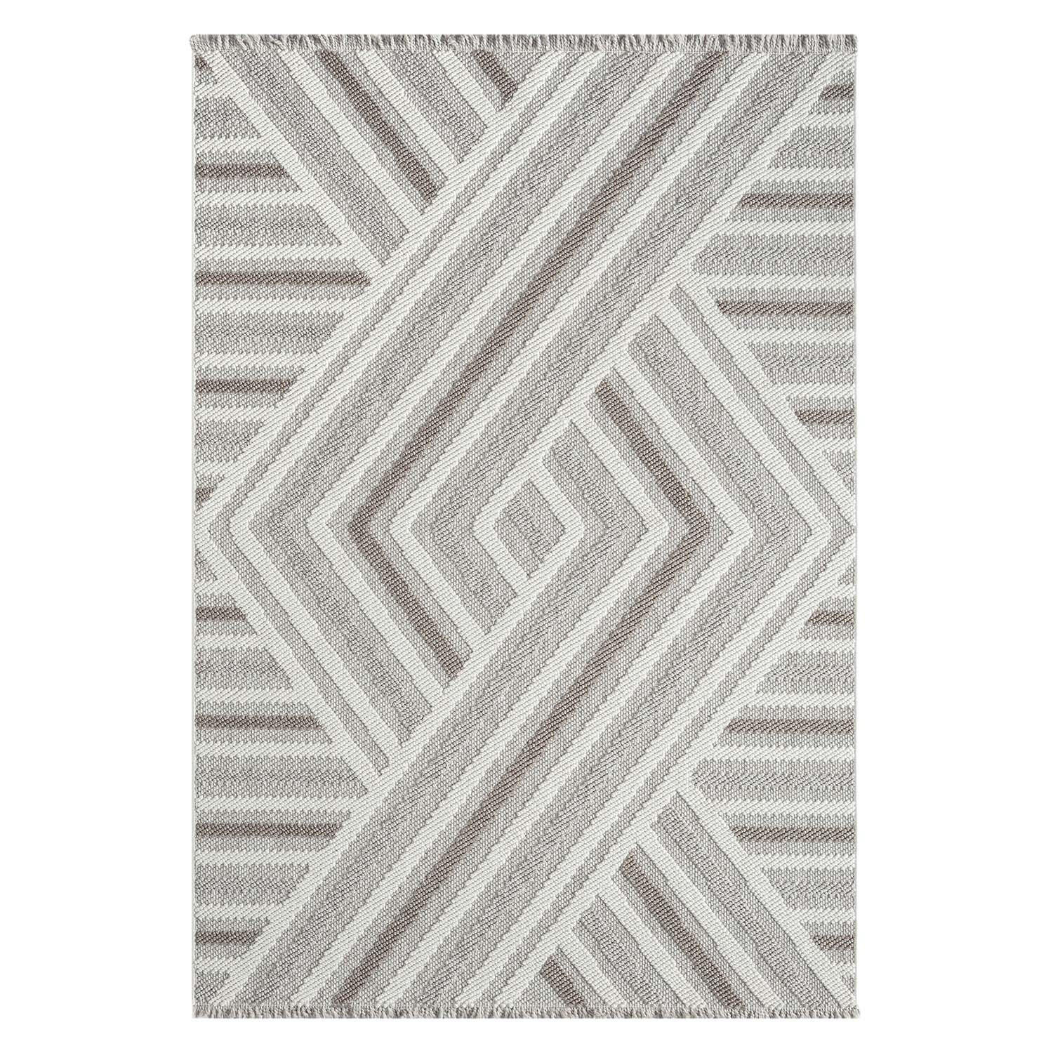 KURZFLOR-TEPPICH Lindo 7590 Beige 140x200 cm - Beige/Grau, Textil (140/200cm) - carpet city
