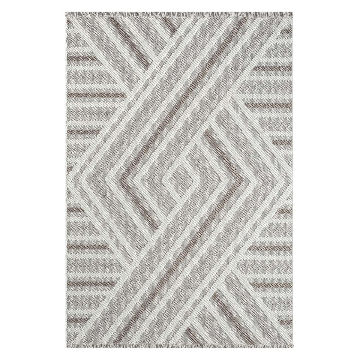 KURZFLOR-TEPPICH Lindo 7590 Beige 140x200 cm - Beige/Grau, Textil (140/200cm) - carpet city