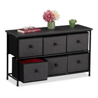 SIDEBOARD - Anthrazit/Schwarz, Holz/Holzwerkstoff (87/51/32cm) - Relaxdays