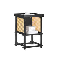 BEISTELLTISCH Schwarz - Schwarz, Holz (40/40/60cm) - SoBuy