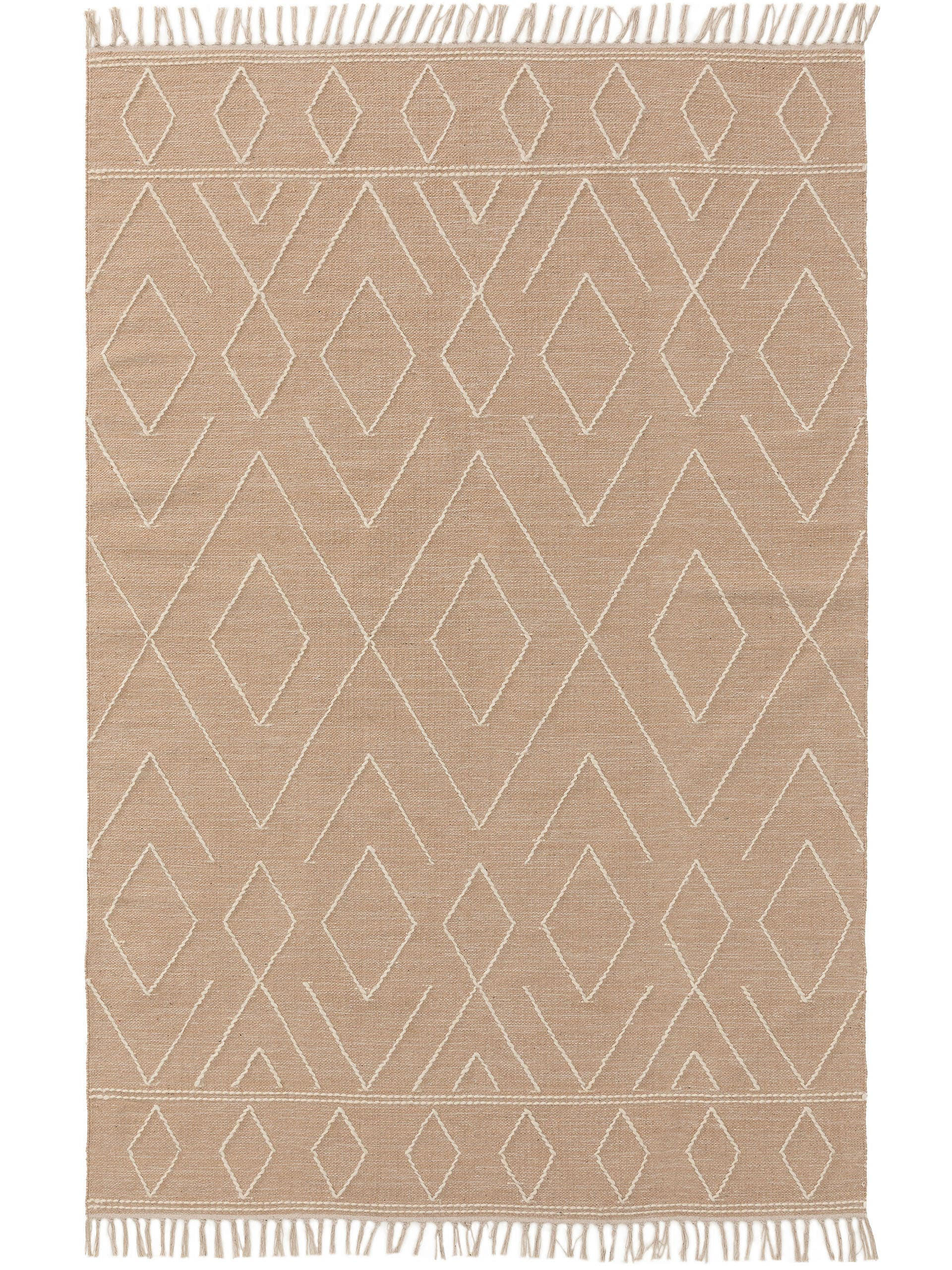 BAUMWOLLTEPPICH Sydney Beige 80x150 cm - Beige, Textil (80/150cm) - benuta Pure