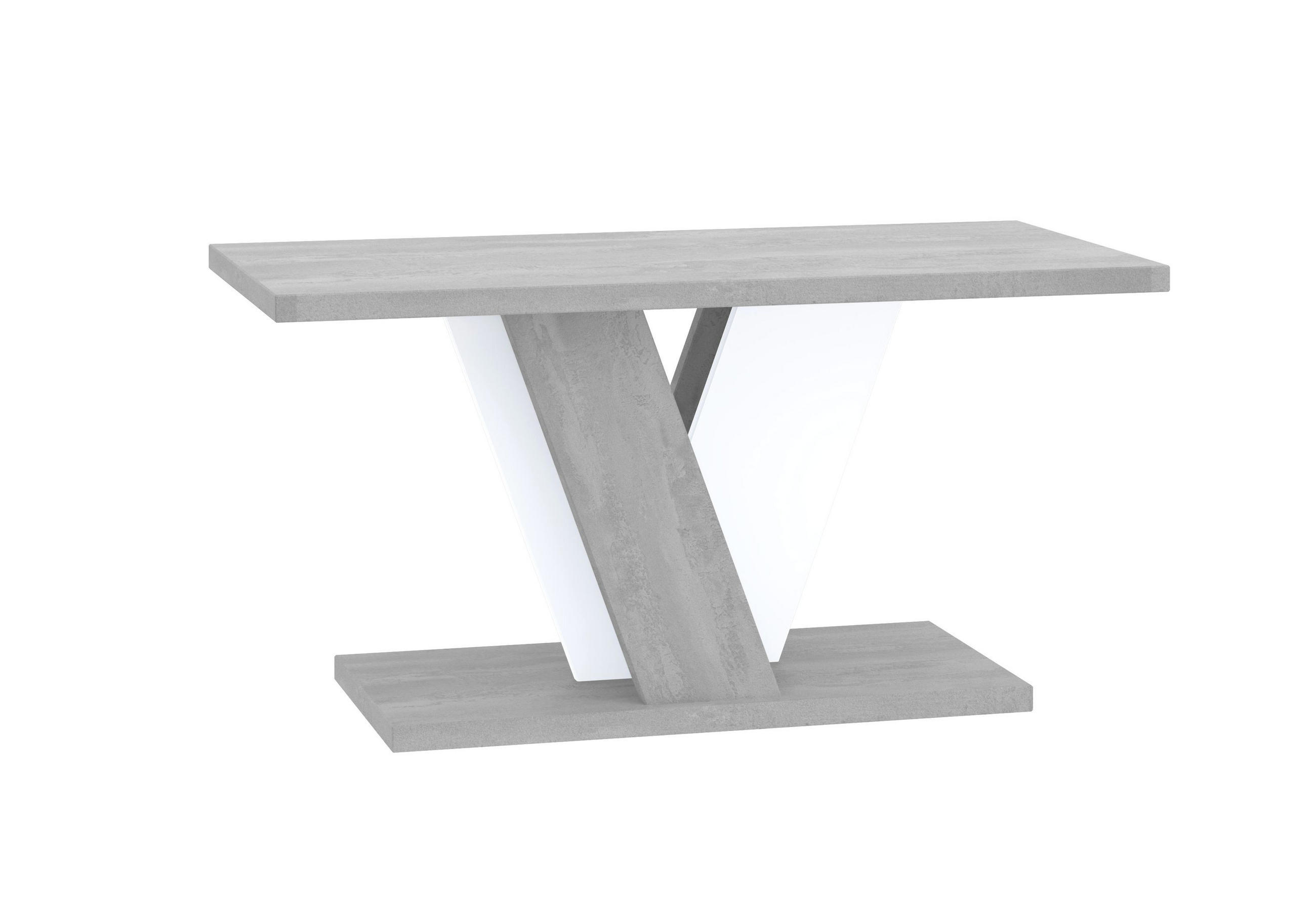 COUCHTISCH 110 cm Betongrau mix Weiß - Grau, Holzwerkstoff (70/110/60cm) - Home Collective