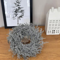 SILBERGLANZ der Jahreszeiten: Adventskranz aus Spargelkraut - 20 cm / silber - Naturfarben, Naturmaterialien (20cm) - Lykke & You