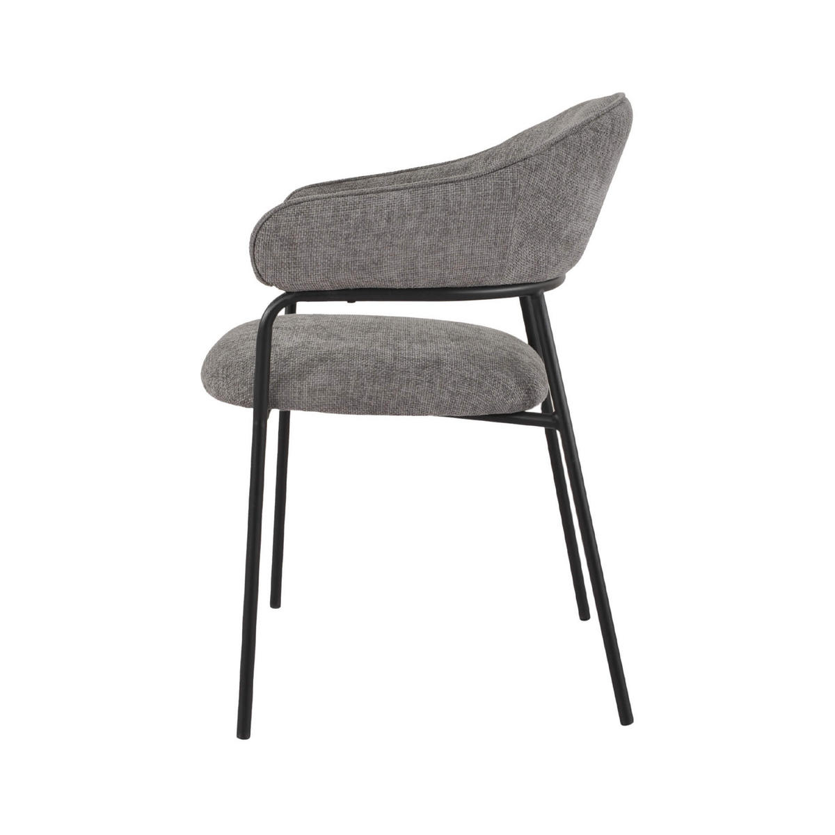 STÜHLE 2er Set Grau 56,5/57/82,5 cm - Grau, Textil (57/82.5/56.5cm) - Mobili Rebecca
