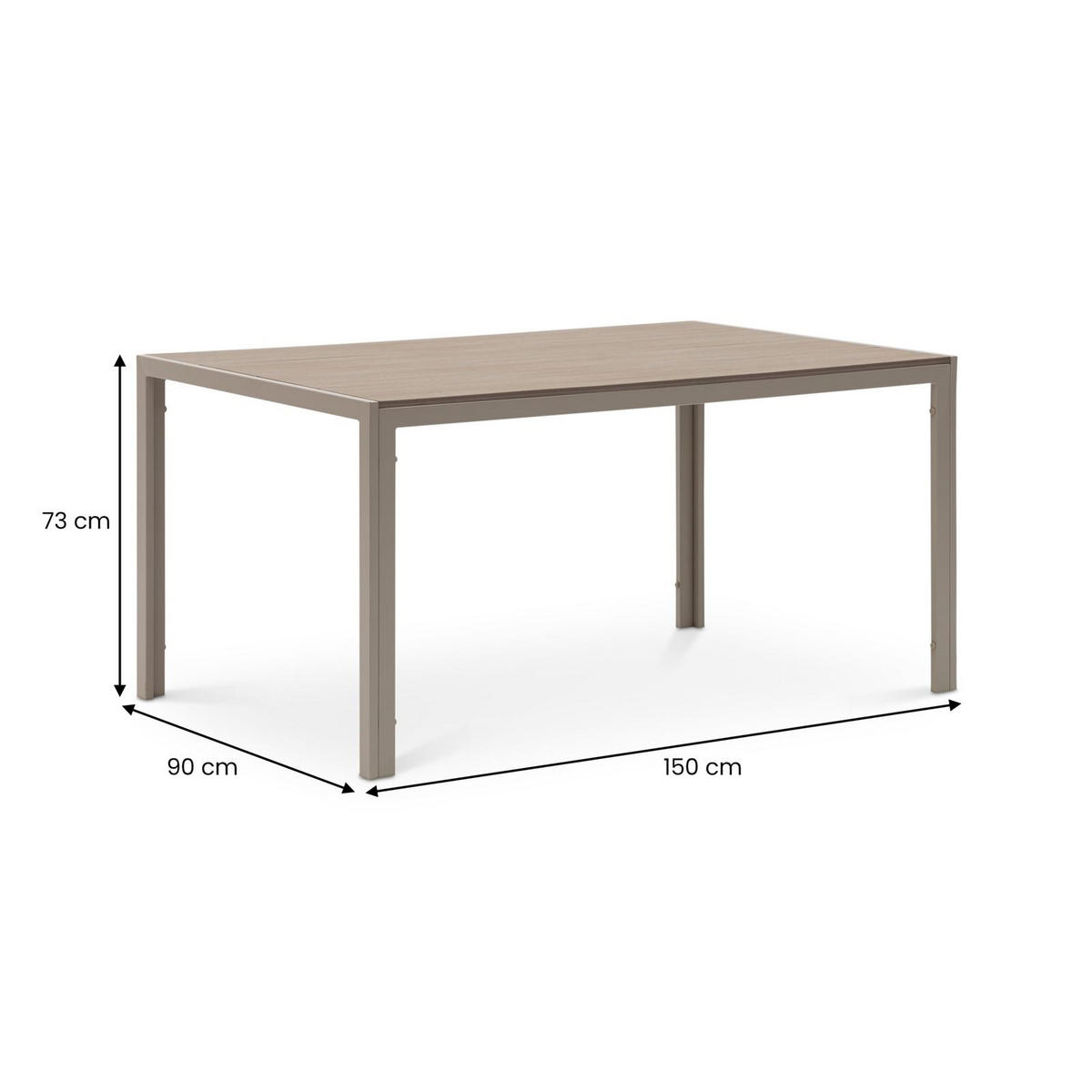 GARTENMÖBEL SET MONDELLO 7er Set hellgrau - Hellgrau, Metall - IDIMEX