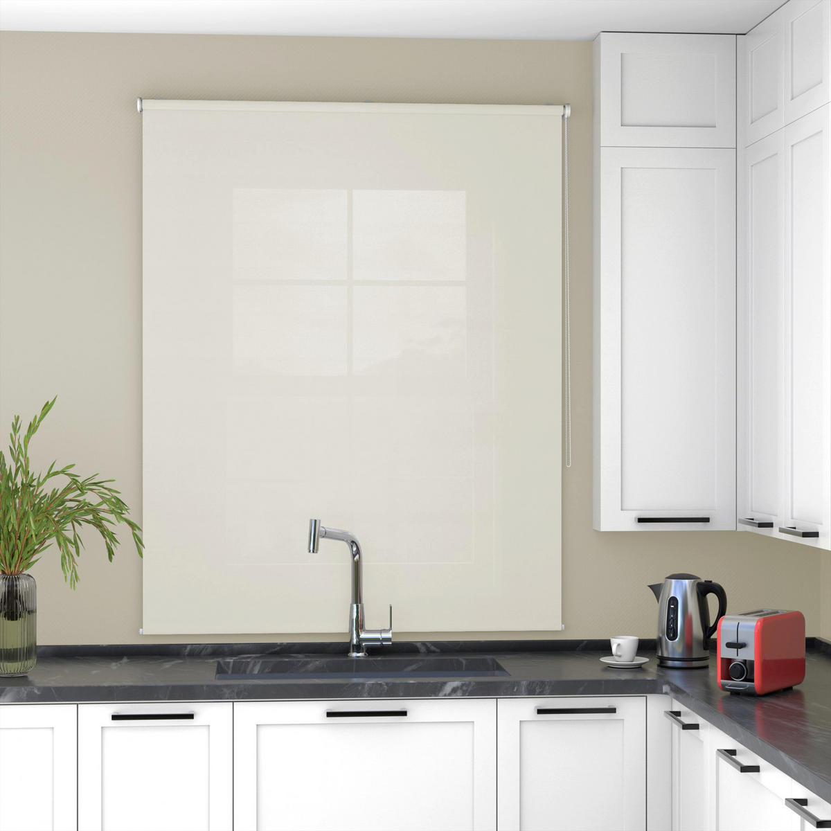 ROLLO blickdicht - Beige, Textil (75/220cm) - Deco-Raum