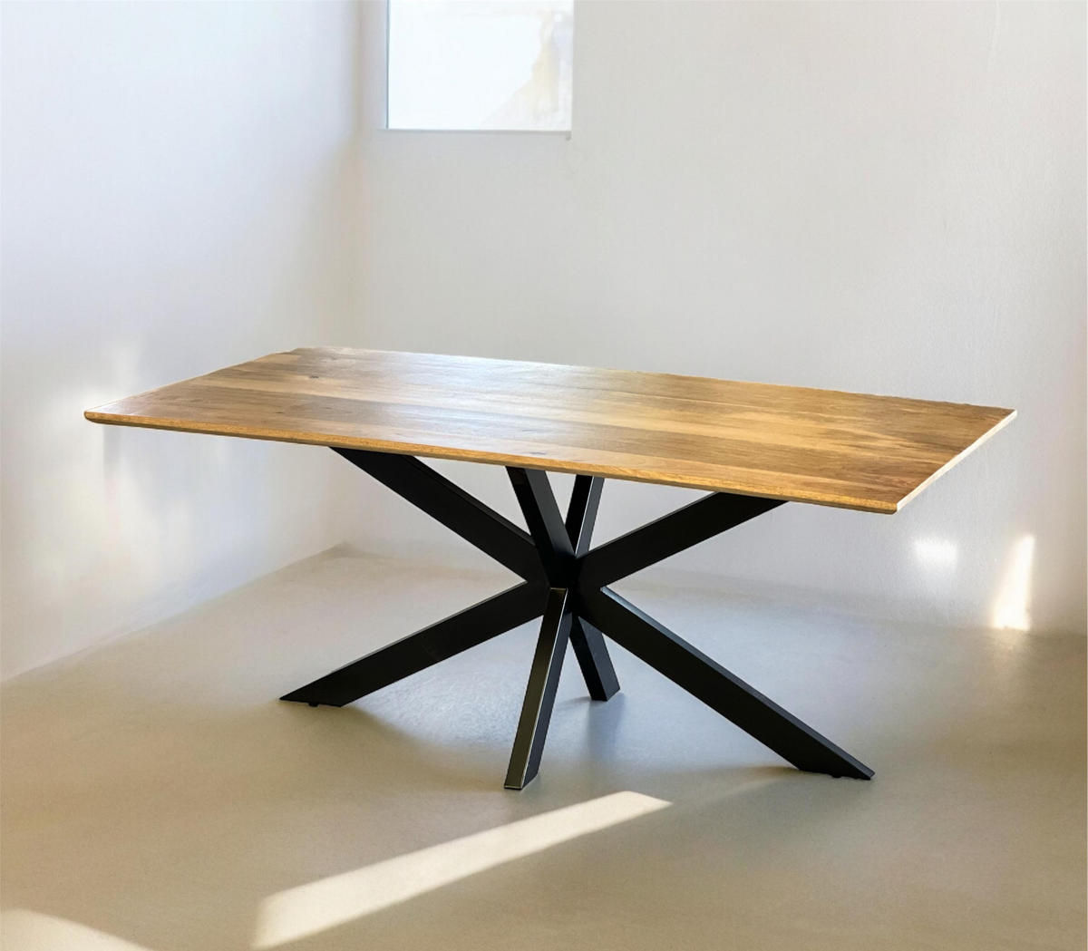 ESSTISCH LAAR 200/100 m. Matrix - Schwarz/Braun, Holz (200/100/73cm) - Sedex