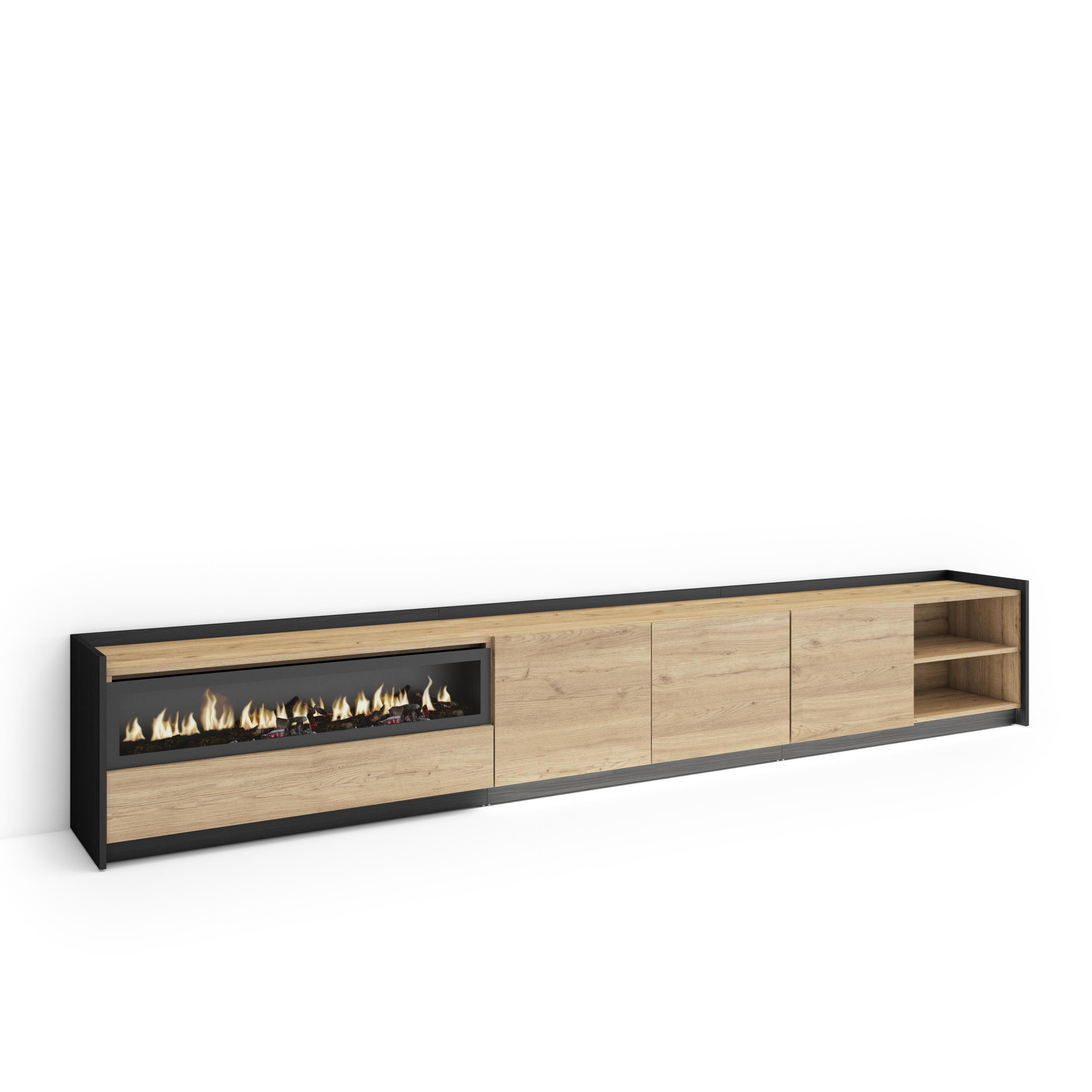 Skraut Home Lowboard, Eiche 310x50x37 cm