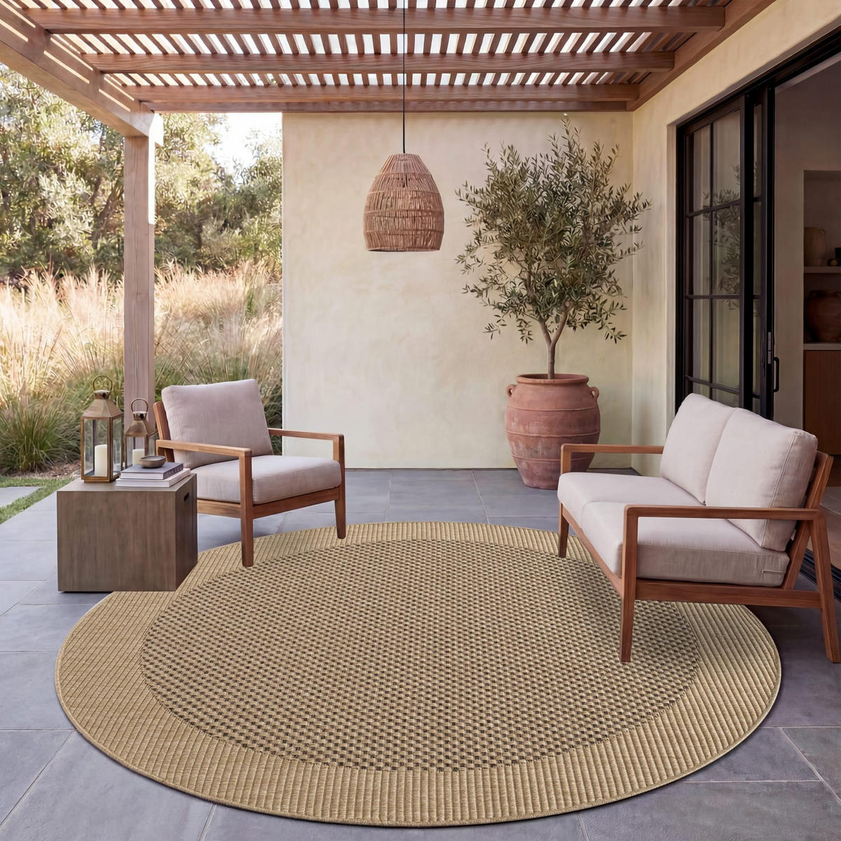 WAREGEM 621 BEIGE 200D - Beige, Kunststoff (200/200cm) - Paco Home