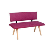 SITZBANK Die Natürliche - Violett/Buchefarben, Holz/Textil (51/84/125cm) - Kundler Home