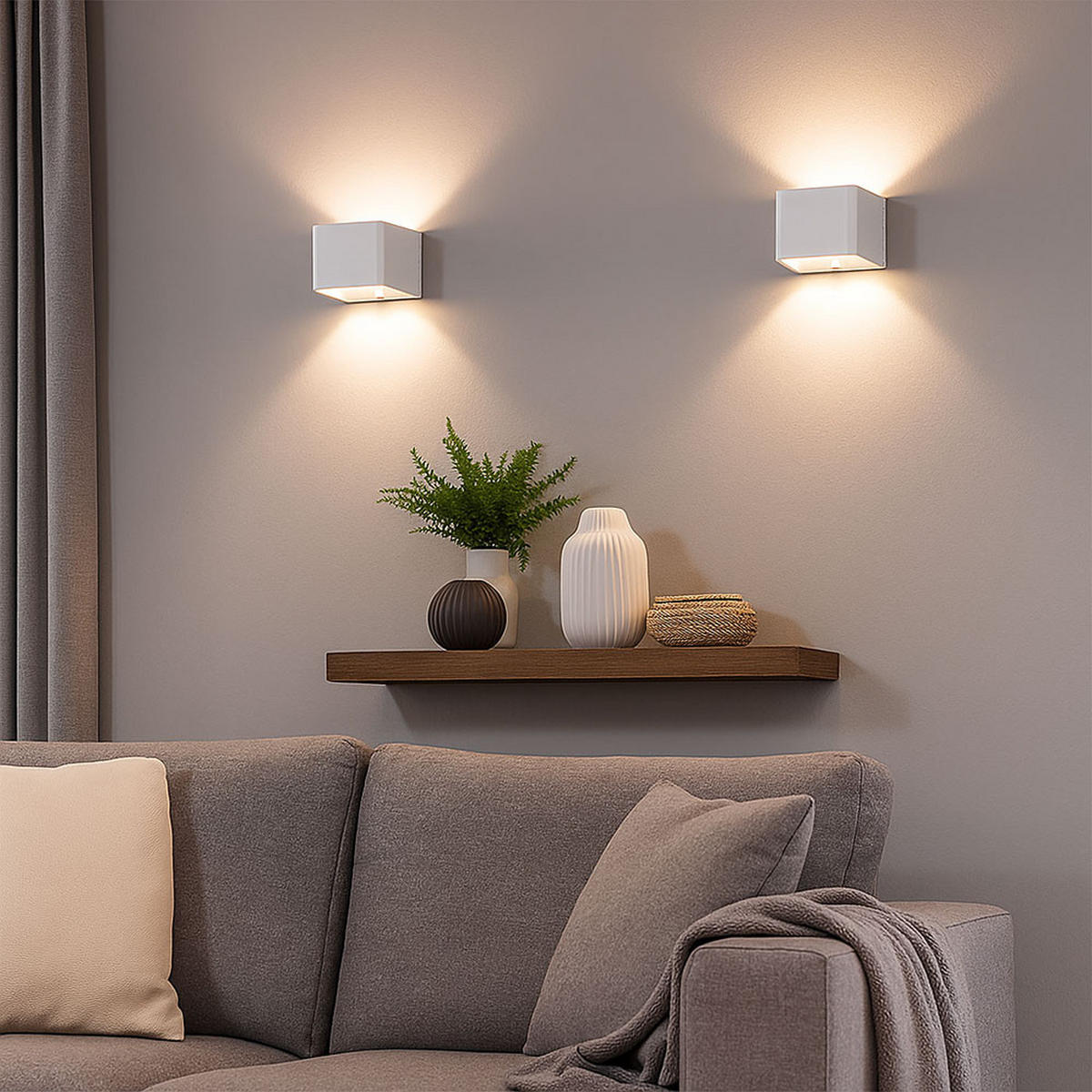 LED WANDLEUCHTE Veronika Weiß - Weiß, Metall (10.1/8/10.2cm) - Globo Lighting