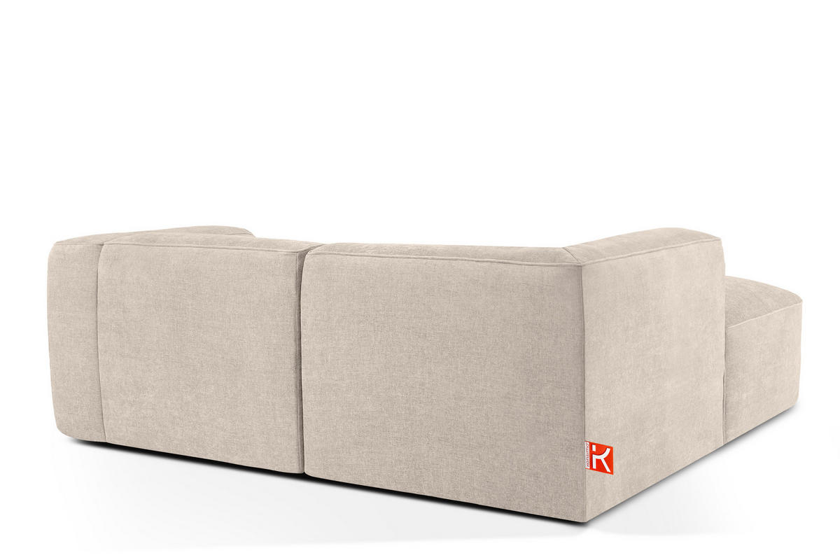 ECKSOFA LINKS FUBBO, Cremig - Creme, Holz/Holzwerkstoff (225/176cm) - KONSIMO®