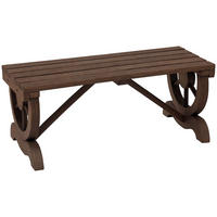 GARTENBANK DE-08301 Wagenrad-Design, wetterfest Natur - Braun, Holz (98/39.5/50cm) - ComfortXL
