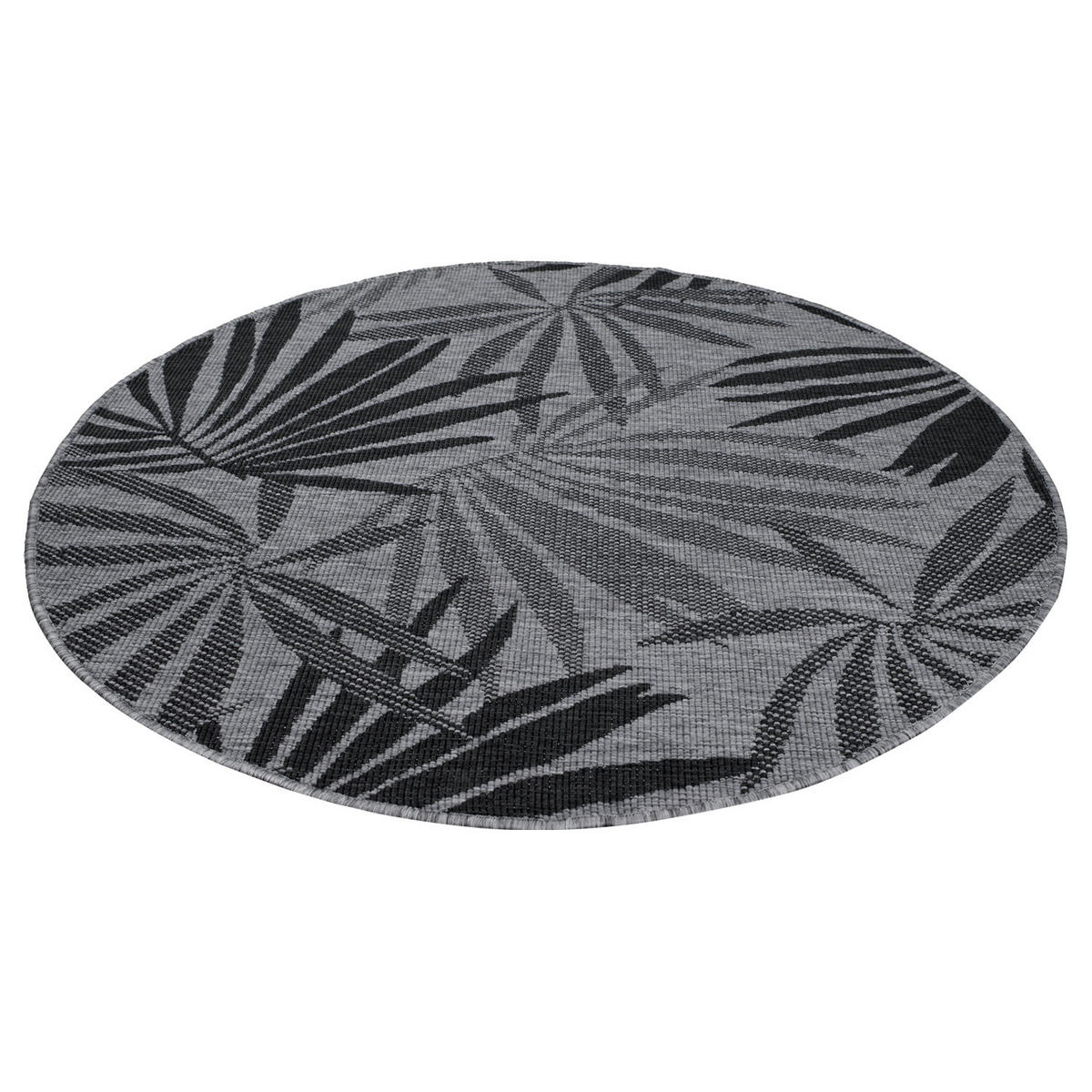 OUTDOOR-TEPPICH DuoRug 5771 Anthrazit 120x120 cm - Anthrazit, Textil (120/120cm) - carpet city