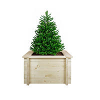HOCHBEET HOLZ - 58x58xH35 cm - M616 - Beige, Holz (58/35/58cm) - Timbela