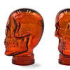KOPFHÖRERSTÄNDER TOTENKOPF Glas T04 hot orange - Dunkelorange, Glas (19/26/19cm) - DESIGN DELIGHTS