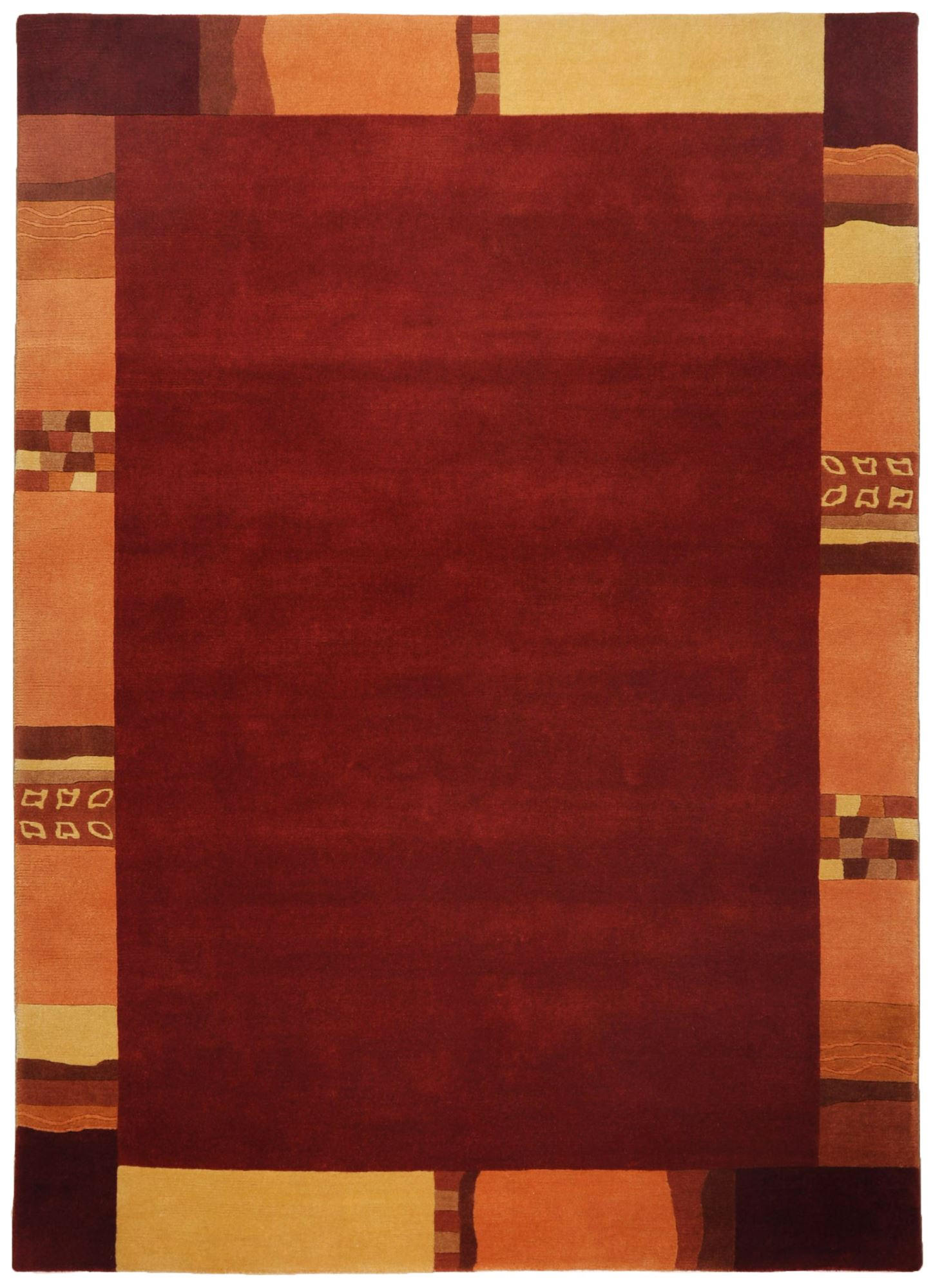 Theko Wollteppich Rot 40x60 cm
