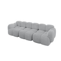 3-SITZER modulares Sofa Miko-S2 300x118x75 cm Grau Cord - Anthrazit/Schwarz, Holzwerkstoff/Kunststoff (300/75/118cm) - ALTDECOR