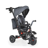 DREIRAD Pluto faltbar grau EVA-Reifen, Schiebestange, Sitz drehbar - Grau, Metall (95/52/69cm)