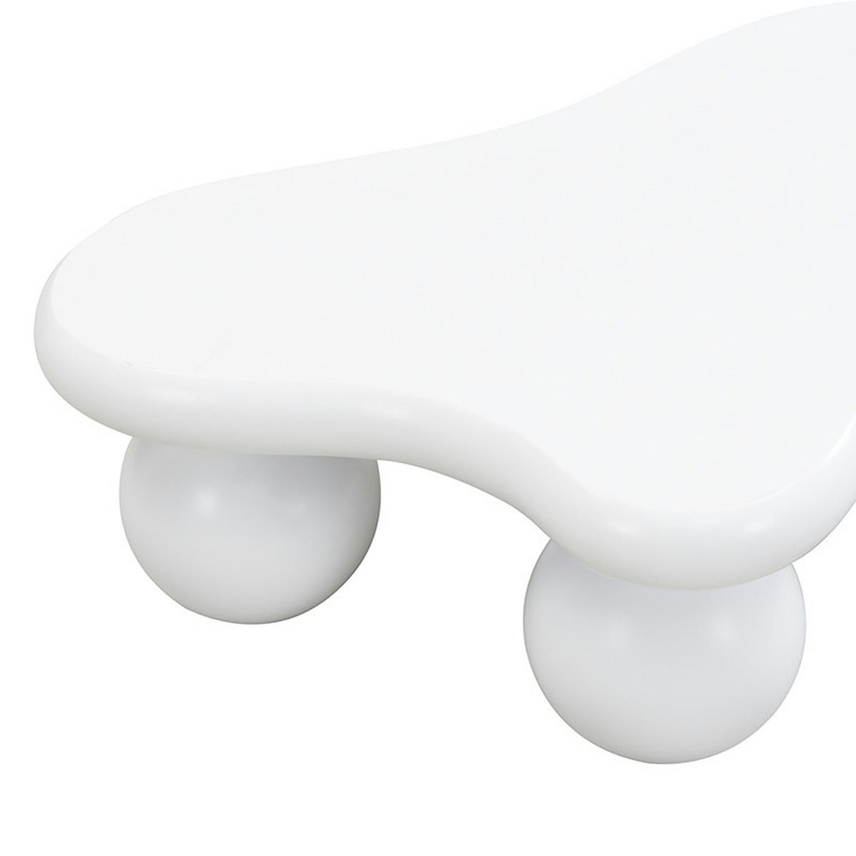 COUCHTISCH Wolkenstil 95/32 cm weiß mit LED-Beleuchtung 16 Farben - Weiß, Holzwerkstoff (95/62.5/32cm) - OKWISH