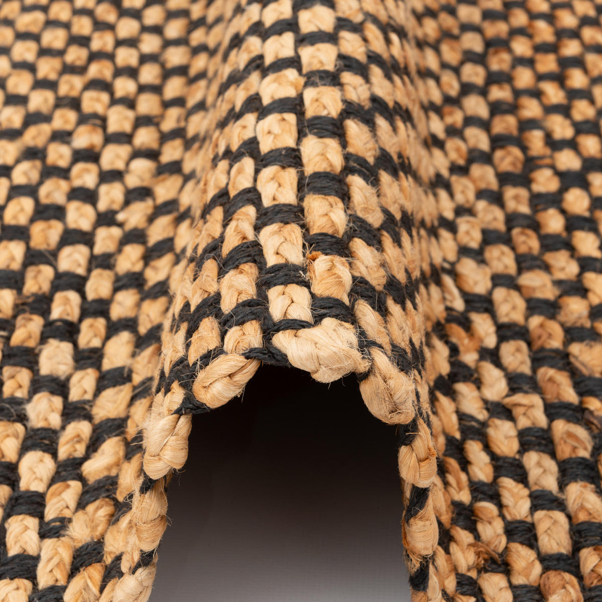 NATURFASER TEPPICH JUTE SALSA MELIERT - Beige/Schwarz, Textil (120/170cm) - Pergamon