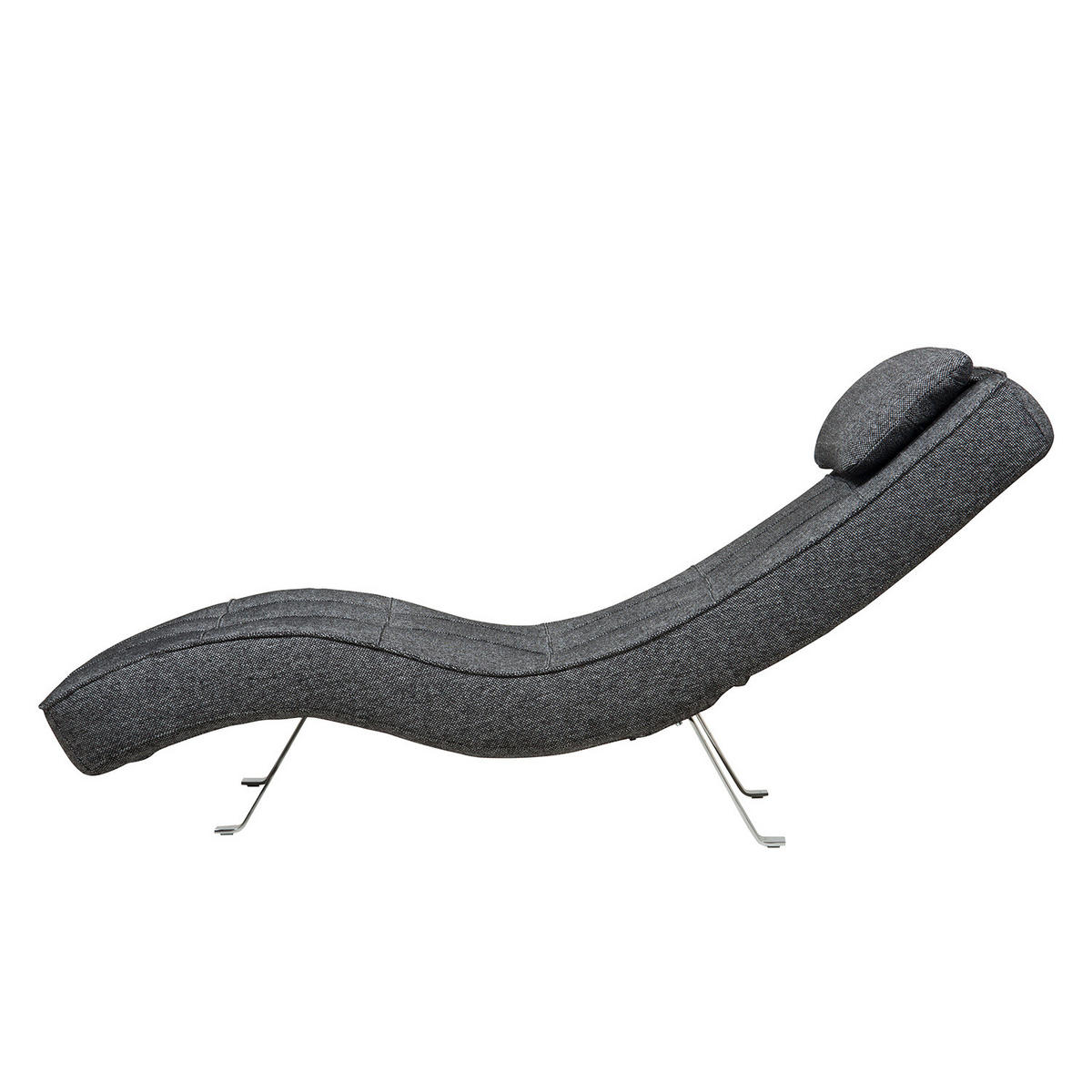 RELAXLIEGE - Chromfarben/Schwarz, Textil/Metall (70/80/170cm) - home24