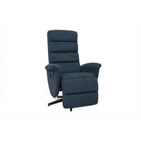 RELAXSESSEL Manuell Dunkelblau Chenillestoff NELSON - Dunkelblau, Textil (75/109/72cm) - Miliboo