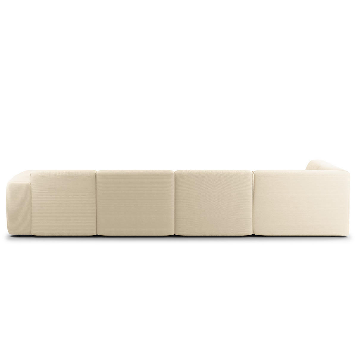 WOHNLANDSCHAFT mit Longchair - Beige/Schwarz, Kunststoff/Textil (325/71/235cm) - home24