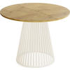 ESSTISCH Naro runder ausziehbarer, Braun 120-200/120/76 cm - Kaschmir/Eichefarben, Holzwerkstoff/Metall (120/120/76cm) - WFL GROUP