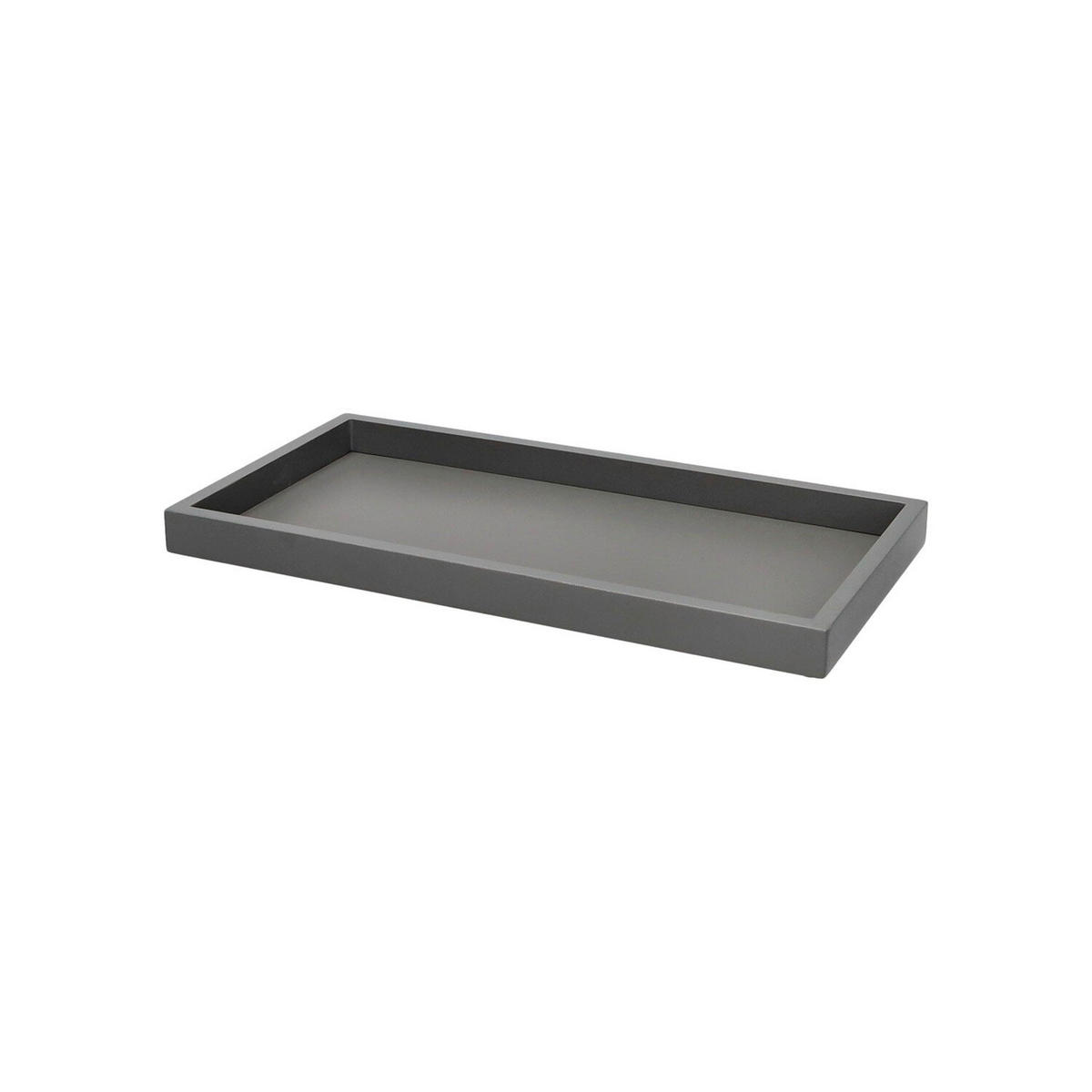 DEKOTABLETT Neo, rechteckig, MDF, Grau / Dunkelgrau, 30 x 15 cm - Grau, Holzwerkstoff (2cm) - Gift Company