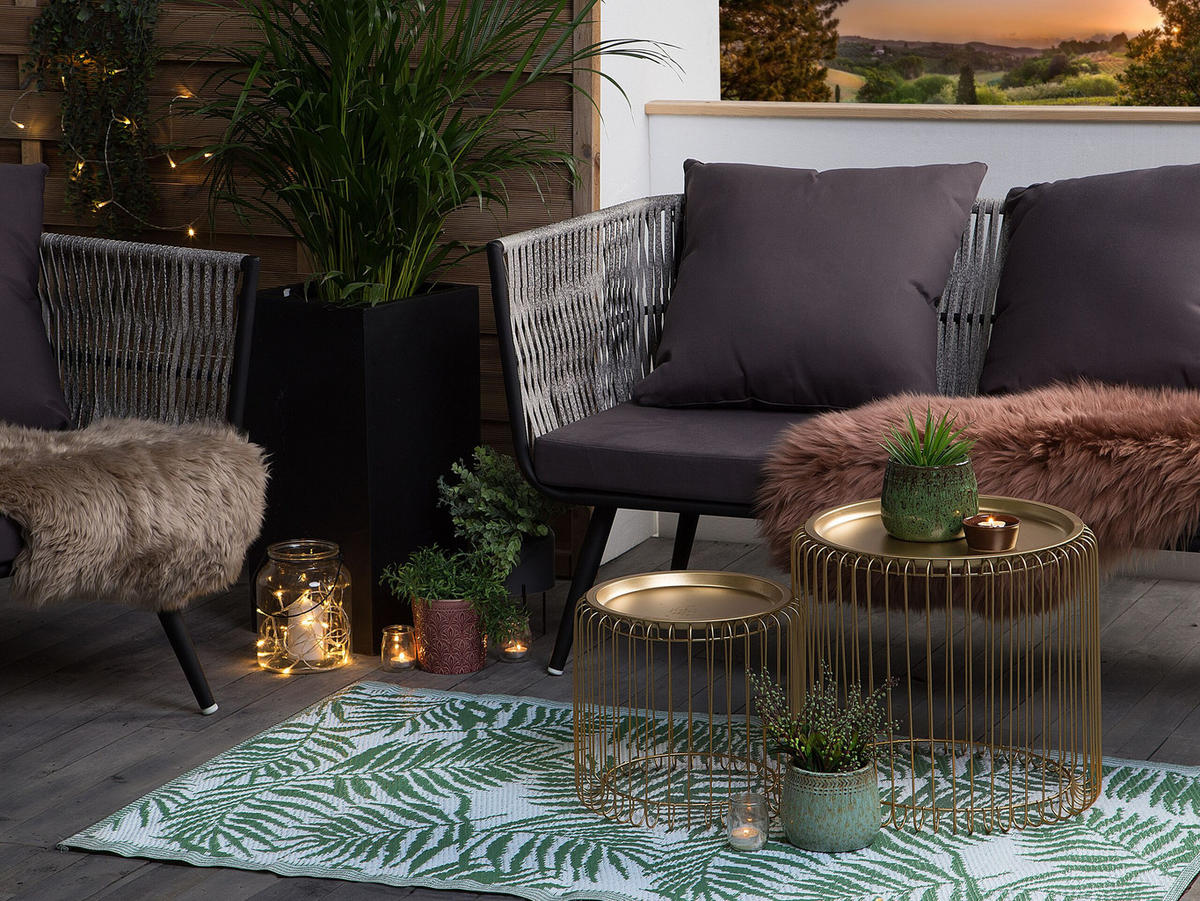 OUTDOOR-TEPPICH Kota 150/90 cm - Grün, Kunststoff (90/150cm) - Beliani