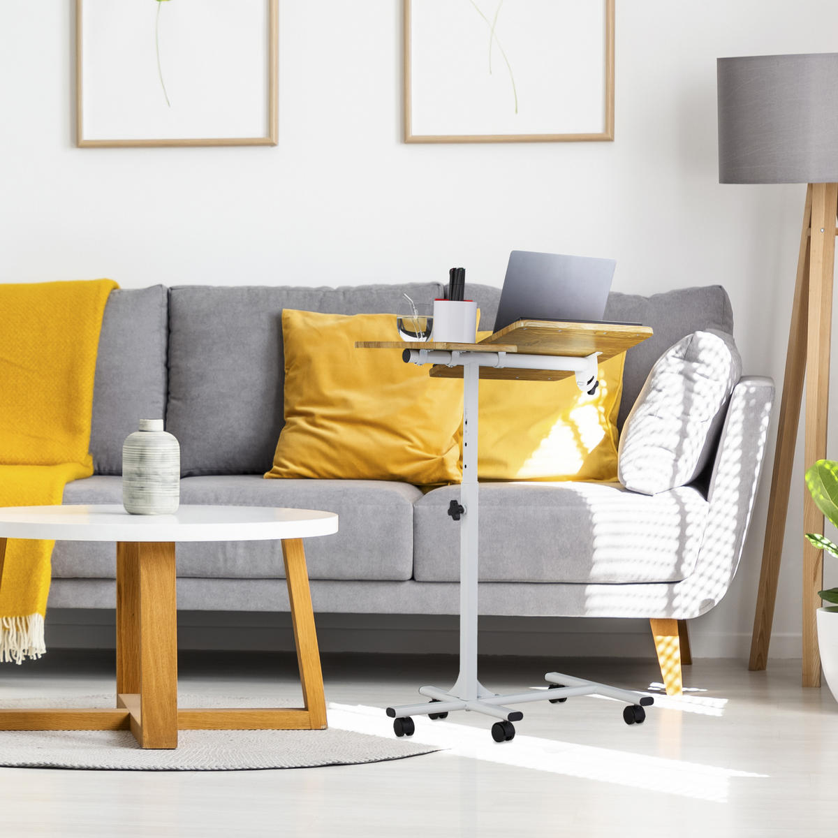 LAPTOPTISCH - Multicolor, Holzwerkstoff/Kunststoff (40/61/88cm) - Relaxdays