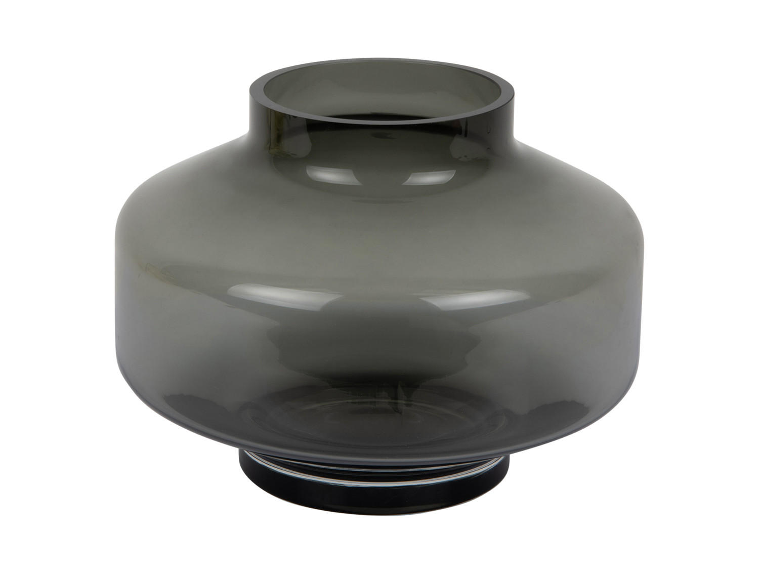 VASE Pasmoso Grau 22/22/16.5 cm - Grau, Glas (16.5cm) - Present Time