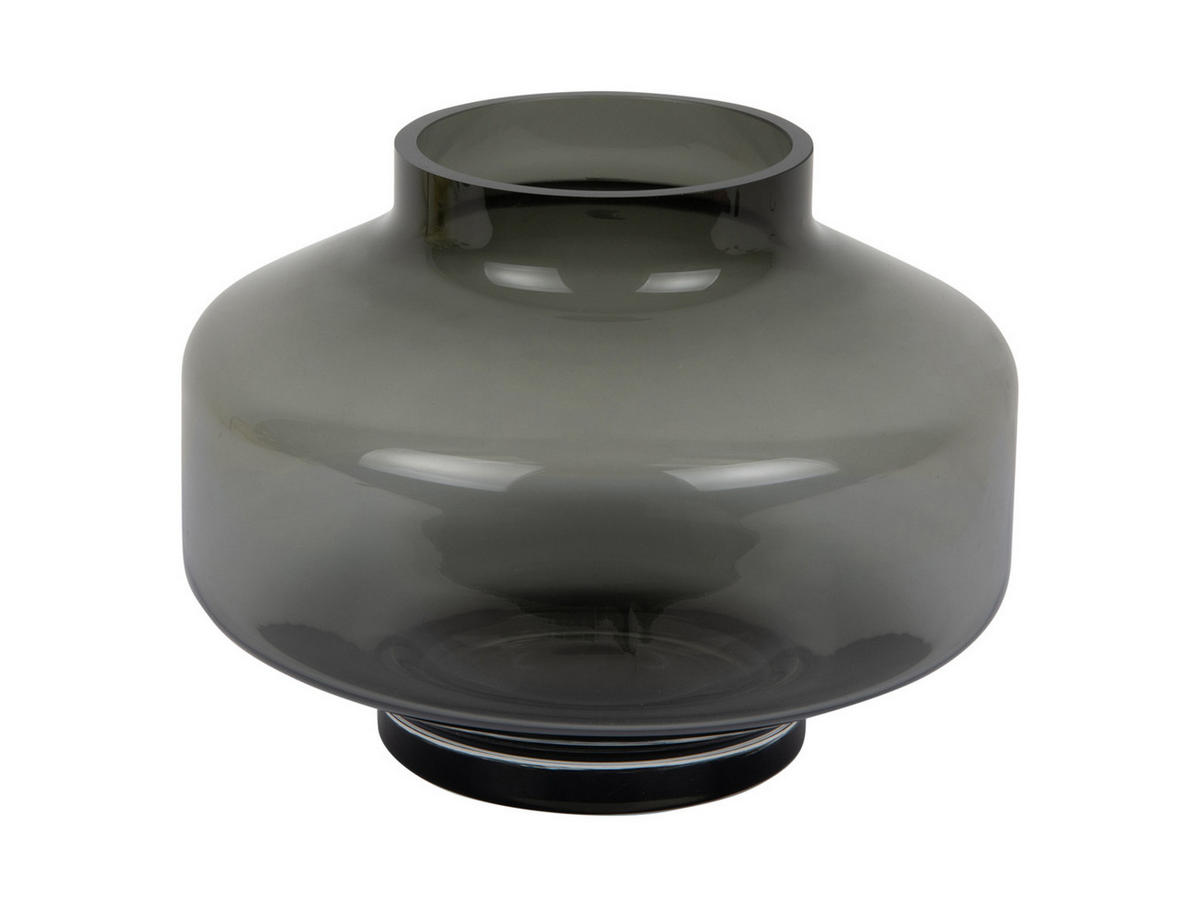 VASE Pasmoso Grau 22/22/16.5 cm - Grau, Glas (16.5cm) - Present Time