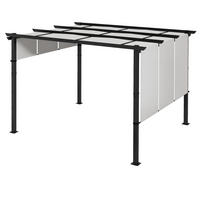MARKISE Sonnenschutz. Pergola, wetterbeständig, inkl. Befestigungsmaterial, 3 x 3,5 m, Dunkelgrau - Hellgrau, Metall (357/235/296cm)