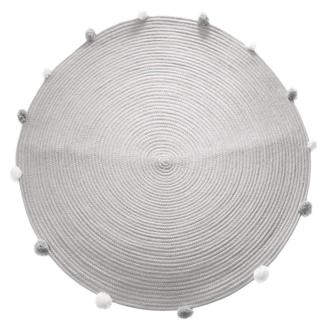 KINDERTEPPICH Ø 90 cm - Grau, Naturmaterialien (90/90cm) - Atmosphera Createur d´interieur