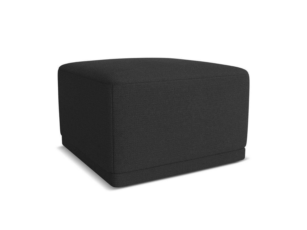 POUF Chenille Stoff Schwarz - Anthrazit/Schwarz, Kunststoff/Textil (65/40/65cm) - Makamii
