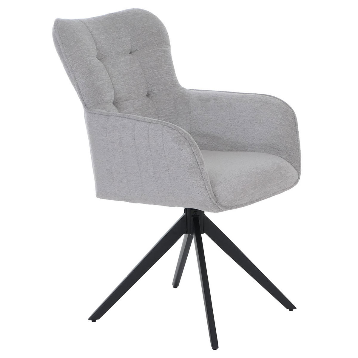 ESSZIMMERSTUHL Hellgrau 6er-Set - Hellgrau, Textil (63/93/70cm) - MCW