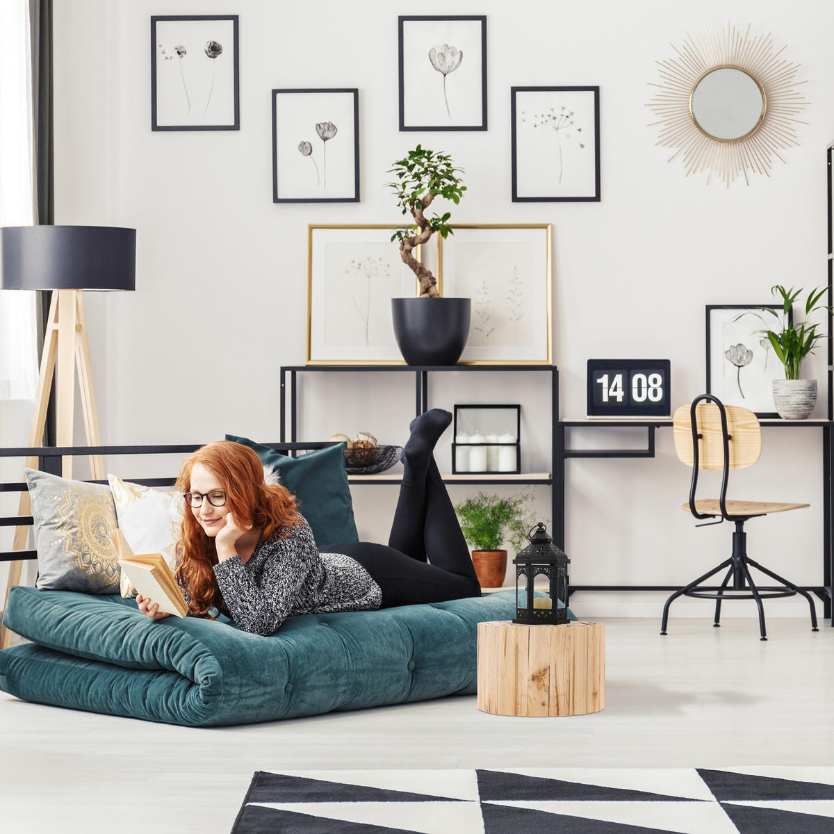 BLUMENHOCKER - Hellbraun, Holz (30/20/30cm) - Relaxdays